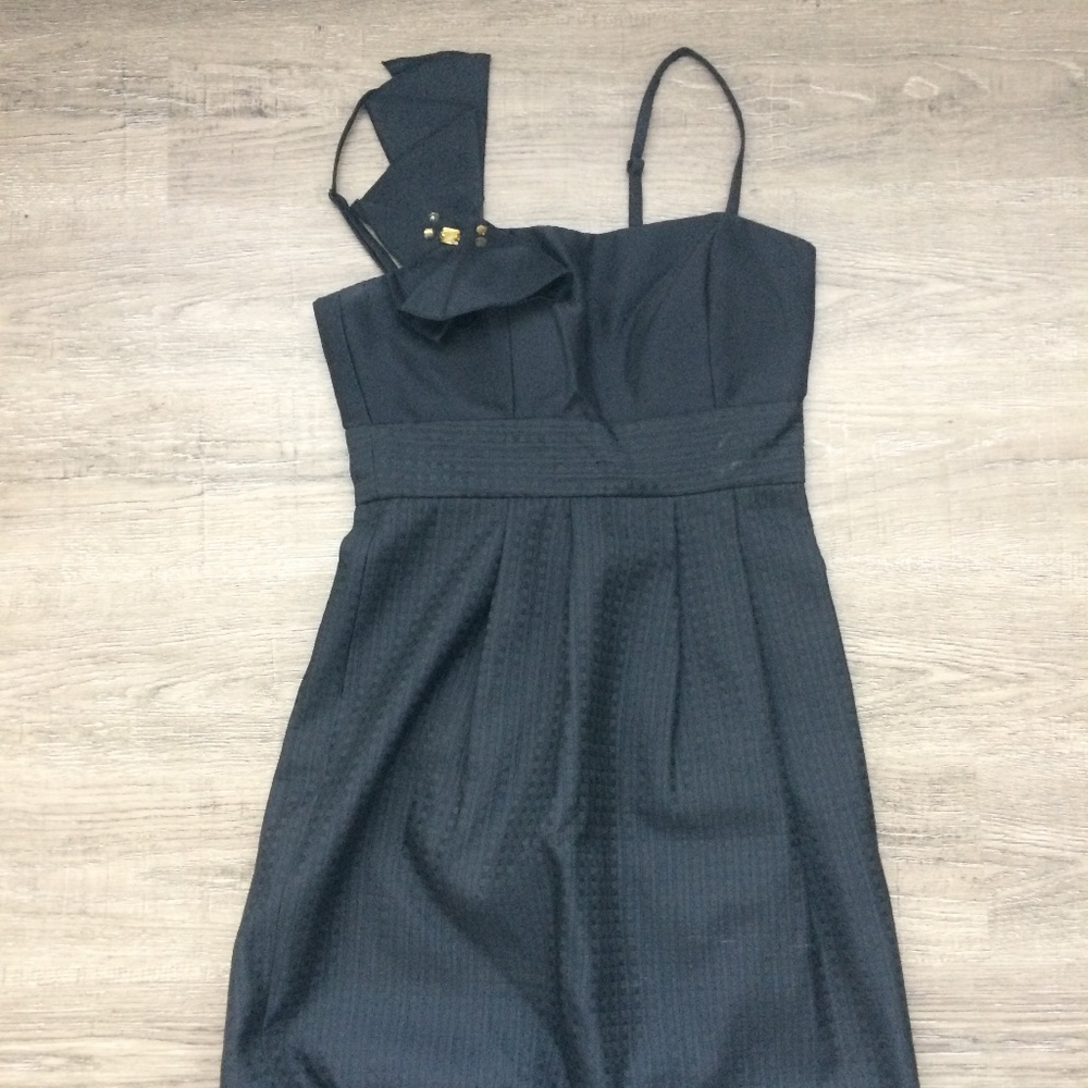 Black BCBG dress with golden stones